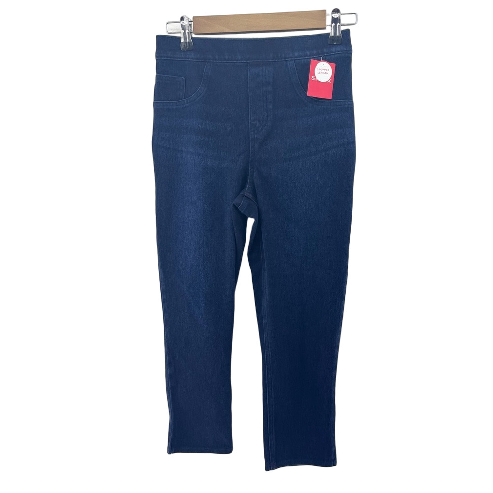 NWT Spanx Dark Wash Jeanish Cropped Jeggings Medium